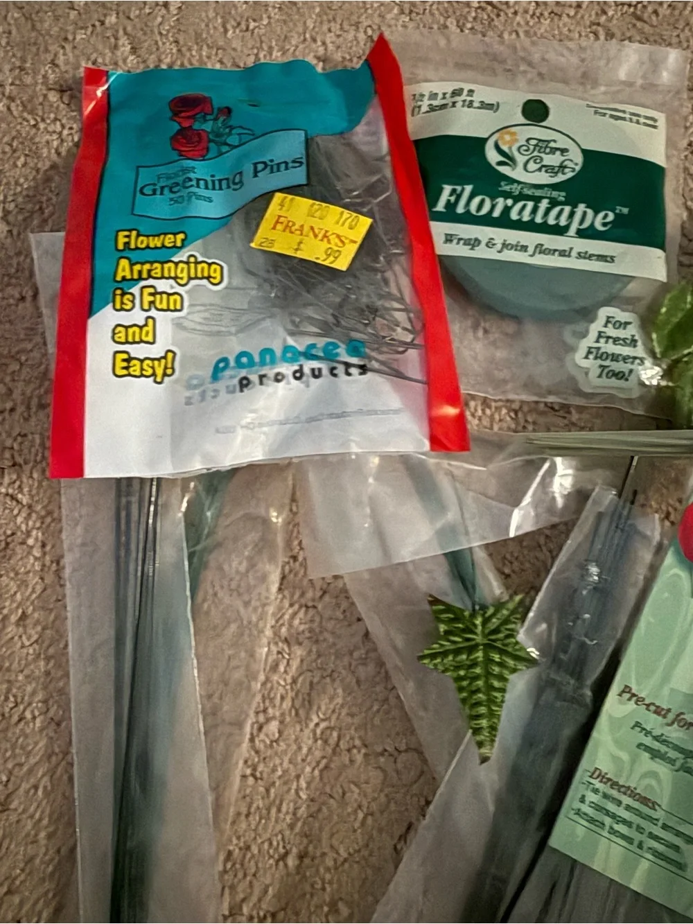 Lot of Assorted Floral Tape and Wire Accessories | Arts & Crafts Supplies